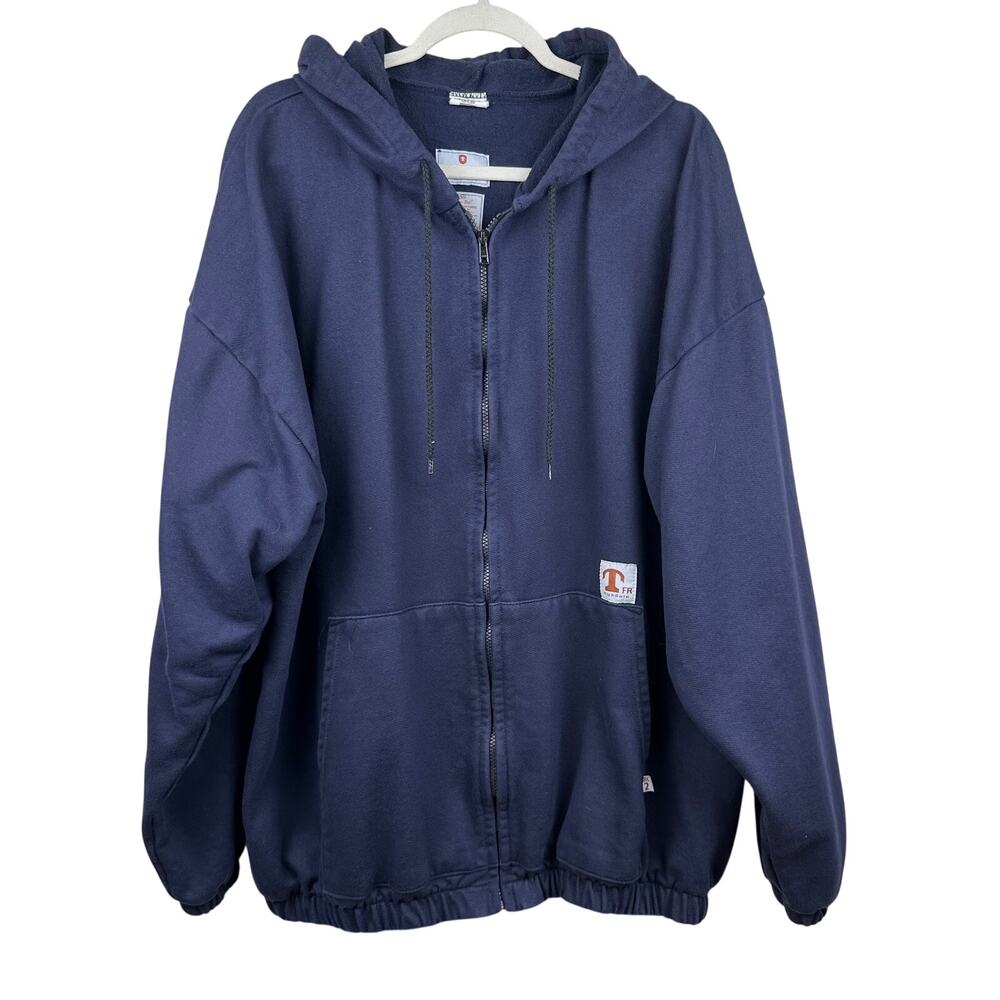 Tyndale FR Full Zip Sweatshirt Hoodie Jacket Navy 3XL CAT 2 ARC 21.8 Workwear